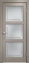 Дверь Мадера Винтаж модель 17Ш браш цвет Серый 215 стекло